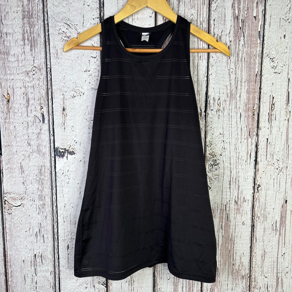 Athleta High Neck Chi Tank Top Size Small Sheer Mesh Breathable Racerback Active